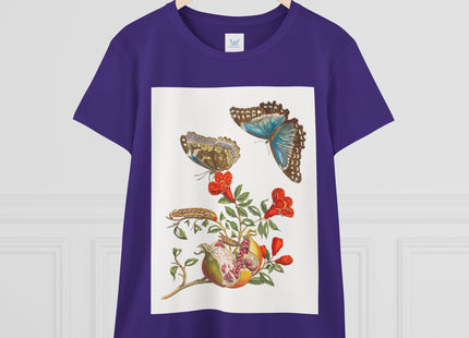 Blue Butterflies and Pomegranate Cotton Tee