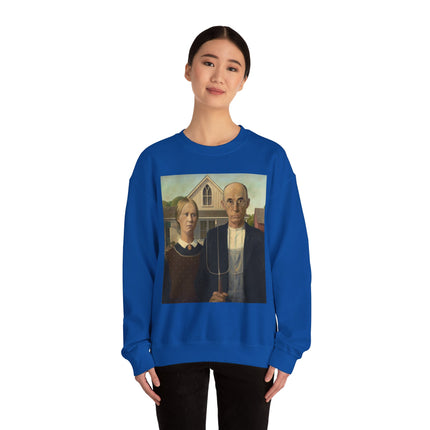 American Gothic by Grant Wood Heavy Blend™ Crewneck Sweatshirt