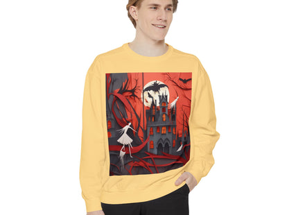 Halloween Night Scene Unisex Garment-Dyed Sweatshirt