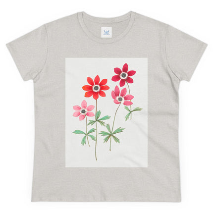 Women's Anemone Print Midweight Cotton Tee