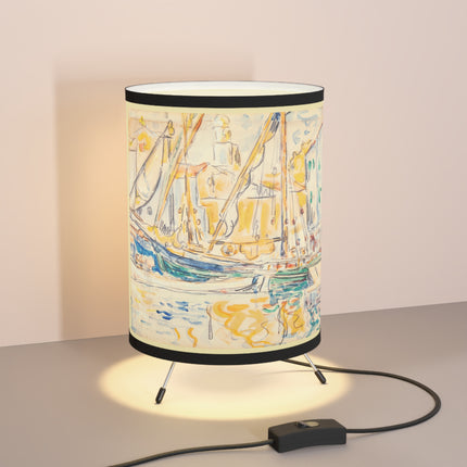 Saint-Tropez by Paul Signac Tripod Lamp
