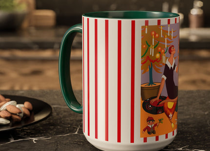 Art Deco Christmas Colorful Mugs (11oz, 15oz)