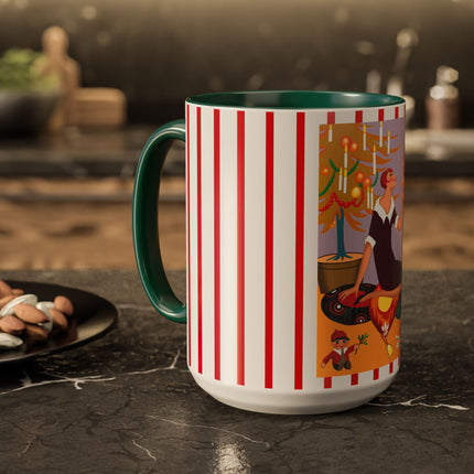 Art Deco Christmas Colorful Mugs (11oz, 15oz)