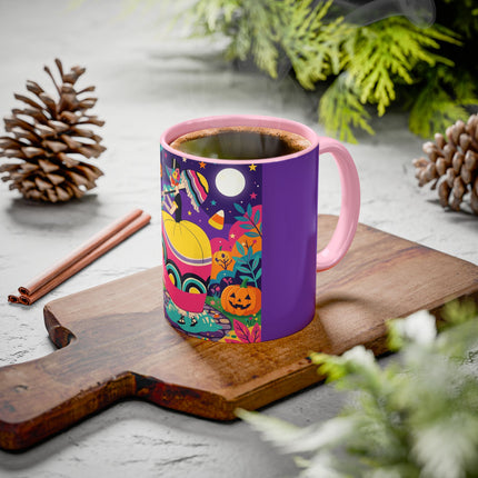 🌙🎃 The Lady Of Moonbeam Hollow Colorful Mug – Whimsical Halloween Charm