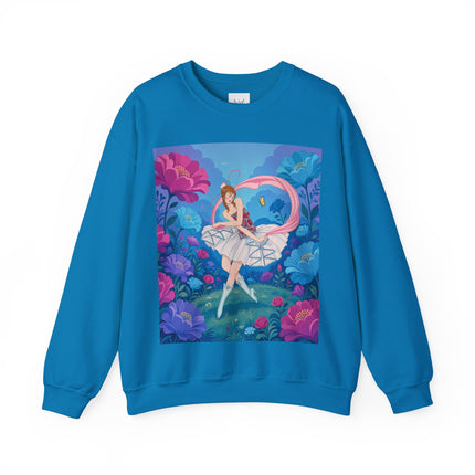 🦋🌸 The Butterfly Garden Ballet Crewneck Sweatshirt – Art Deco Floral Whimsy
