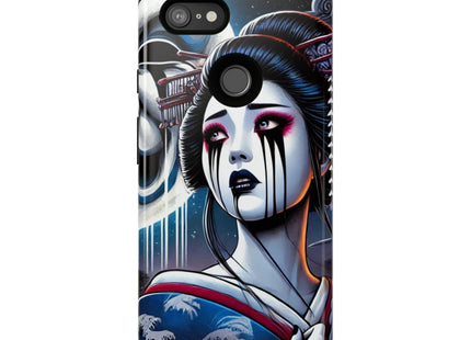 Geisha’s Black Ink Tears Phone Cases
