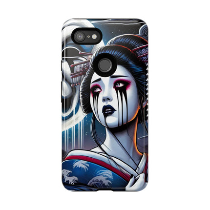 Geisha’s Black Ink Tears Phone Cases