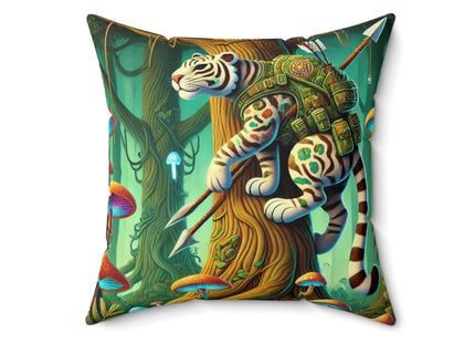 Silent Stripes Spun Polyester Square Pillow