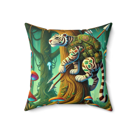 Silent Stripes Spun Polyester Square Pillow