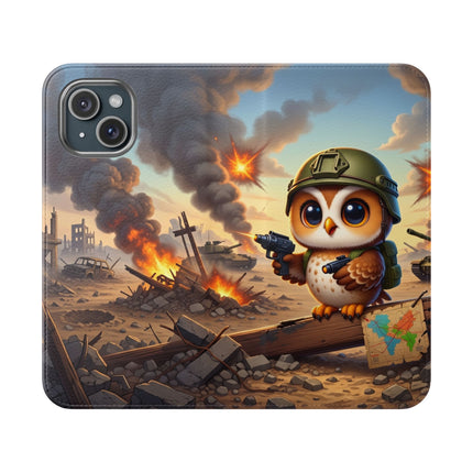 🦉🌟 The Owl on the Front Lines Flip Case – Courage & Quiet Strength