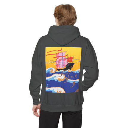 Golden Seas and Whimsical Dreams Unisex Garment-Dyed Hoodie