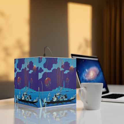 Fireworks in Venice by George Barbier Light Cube Lamp