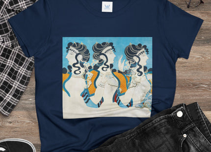 Reproduction of Ladies in Blue by Emile Gilliéron Women's Midweight Cotton Tee