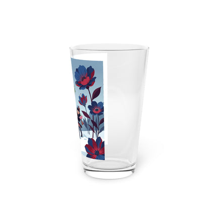 🎁🌺 The Christmas Gift Garden Stroll Pint Glass – Art Deco Holiday Fantasy