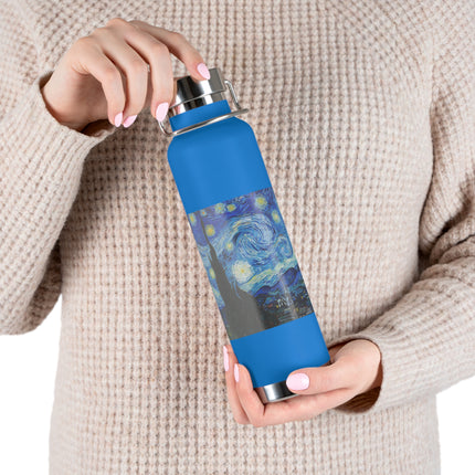 The Starry Night by Vincent Van Gogh Copper Vacuum Insulated Bottle, 22oz