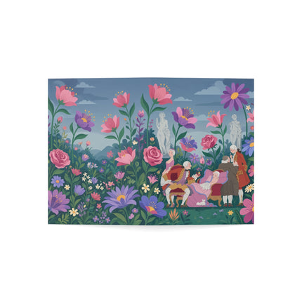 🌸🥂 The Garden Of Courtly Pleasures Greeting Card – Art Deco Rococo Elegance