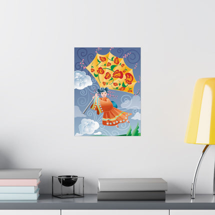 Flight of Blossoms Premium Matte Vertical Posters
