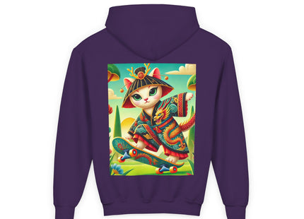 Dragon Dance on Wheels Youth Heavy Blend Hooded Sweatshirt