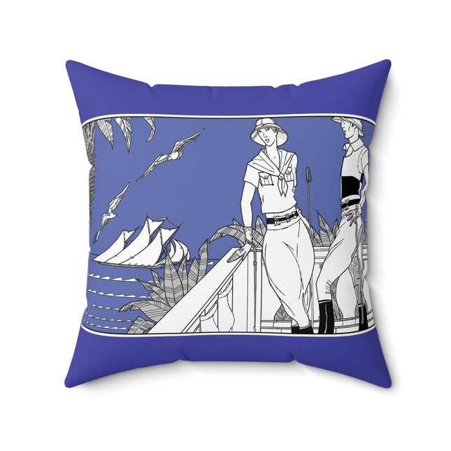 Coastal Elegance Spun Polyester Square Pillow