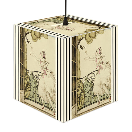 Sur talons rouges (On Red Heels) pl 02 by Gerda Wegener Light Cube Lamp