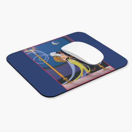 Smoke and Secrets: A Glamorous Encounter in Prohibition Era Mouse Pad, Rectangle