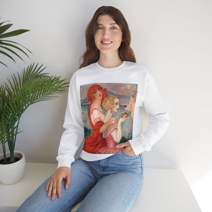 Sur la Route d'Anacapri by Gerda Wegener Heavy Blend™ Crewneck Sweatshirt