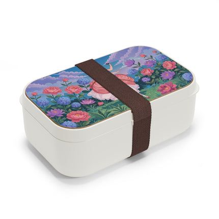 🎭🌸 The Lady Of The Secret Masquerade Bento Lunch Box – Art Deco Garden Fantasy