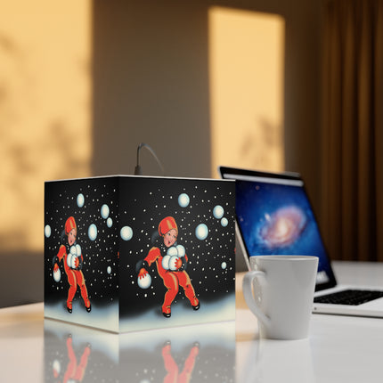 Festive Snowball Light Cube Lamp