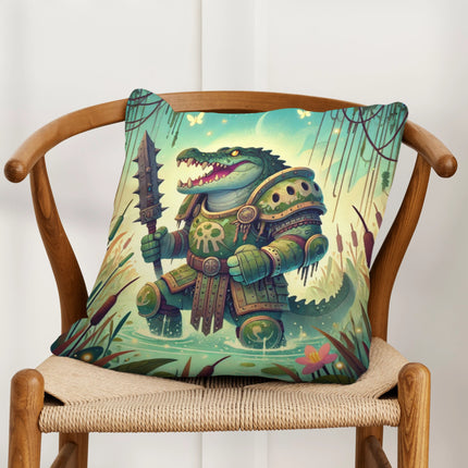 Swamp Tyrant Spun Polyester Square Pillow