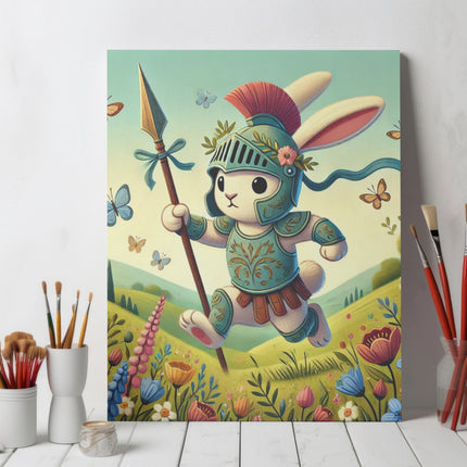 Rabbit Gladiator Giclée Art Print