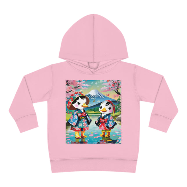 Rainy Day Ducks Toddler Pullover Fleece Hoodie