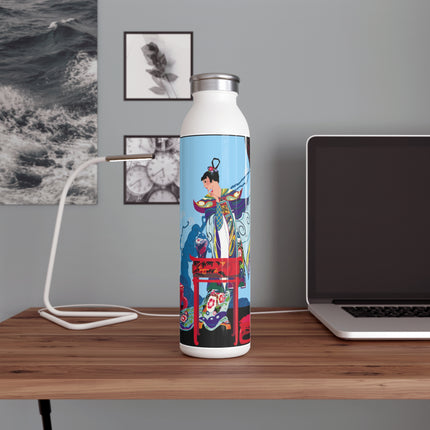 A Visual Journey by Umberto Brunelleschi Slim Water Bottle