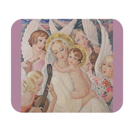 Madonna with Child Surrounded by Musical Angels by Gerda Wegener Mouse Pad, Rectangle