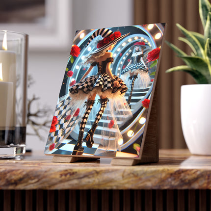 Halloween Witch Through the Mirror Ceramic Tile
