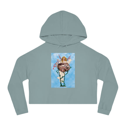 Enchanting Serenity Women’s Cropped Hooded Sweatshirt