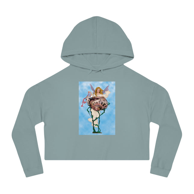 Enchanting Serenity Women’s Cropped Hooded Sweatshirt