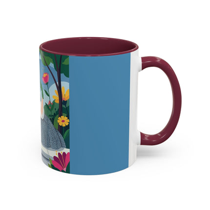 The Lady Of The Secret Garden Colorful Mugs – Art Deco Botanical Elegance
