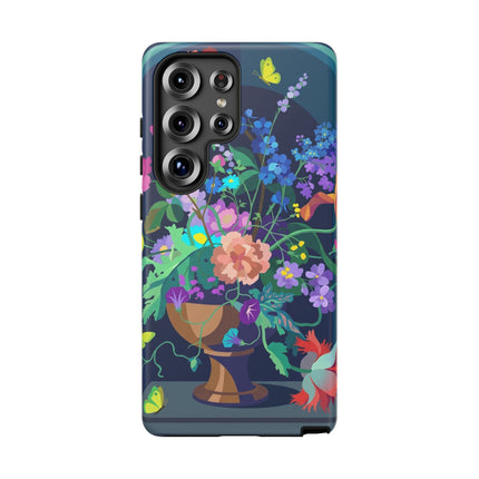 Midnight Floral Reverie Phone Case – Vibrant Bloom & Enchanted Beauty