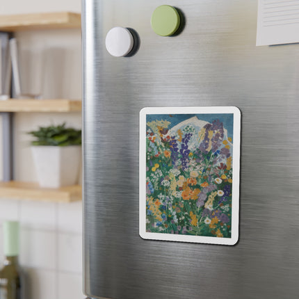 Flowers on the Mountain by August Babberger Die-Cut Magnets (5 Sizes)