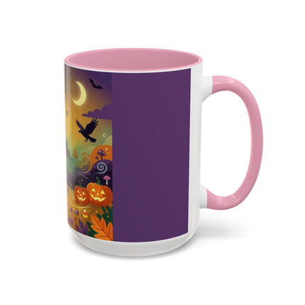 🌙🎃 The Scarecrow Of Haunted Hollow Colorful Mug – Whimsical Halloween Mystery