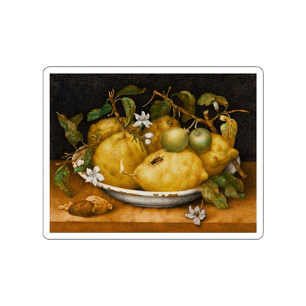 Still Life with Bowl of Citrons by Giovanna Garzoni Die-Cut Stickers (5 Sizes)