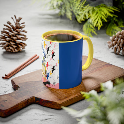 Flight of the Songbirds Colorful Mugs – Theatrical Whimsy & Colorful Harmony