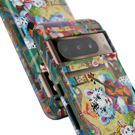 Melodies of the Snow Lion Cub Phone Cases