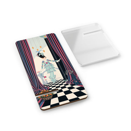 🎭🌹 The Lady Behind The Curtain Mobile Display Stand – Art Deco Fashion Elegance