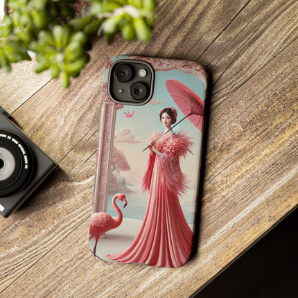 Petals, Porcelain, and Flamingos Phone Cases