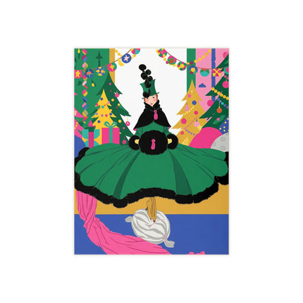 💚🎄 The Emerald Christmas Belle Ceramic Tile – Art Deco Holiday Glamour
