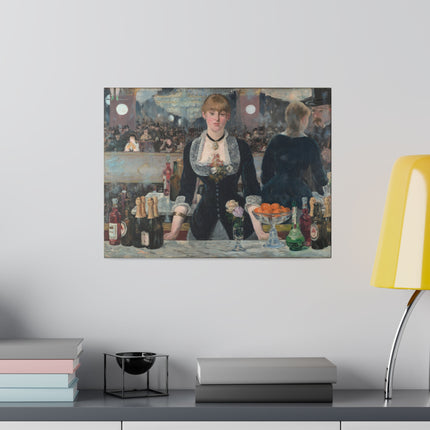 A Bar at the Folies-Bergère by Edouard Manet Matte Canvas, Stretched, 0.75"