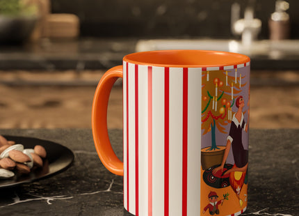 Art Deco Christmas Colorful Mugs (11oz, 15oz)