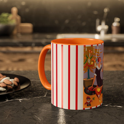 Art Deco Christmas Colorful Mugs (11oz, 15oz)