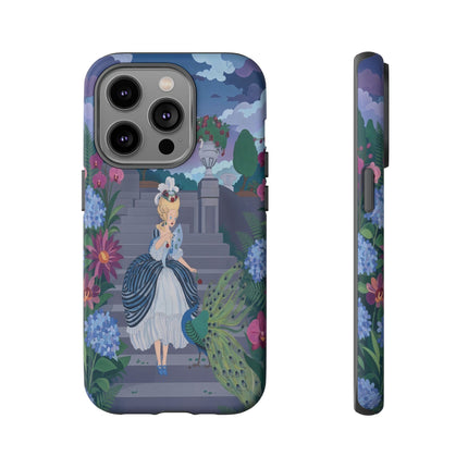 🦚🌸 The Peacock Garden Terrace Phone Case – Art Deco Floral Elegance